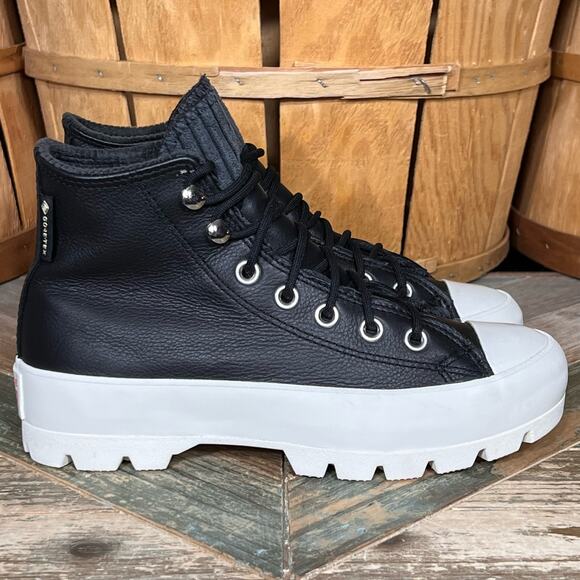Converse CTAS Lugged Winter Retrograde Gore-Tex Black Leather Boots Womens 6.5 - Picture 1 of 11